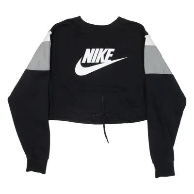 NIKE Cropped Womens Sweatshirt Black S
