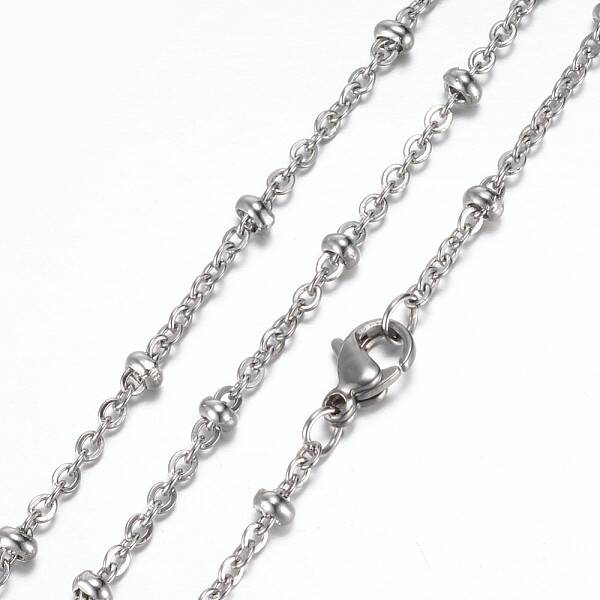 Non-Tarnish 304 Stainless Steel Cable Chain Necklaces