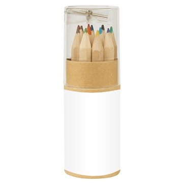 100 Customized 12-Piece Colored Pencil Set In Tube With Sharpener