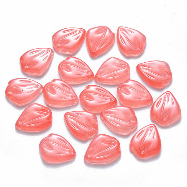 Transparent Baking Painted Glass Pendants