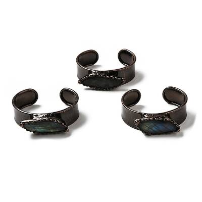 Natural Labradorite Cuff Bangles