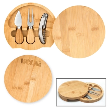 13 Customized Gouda Mini Bamboo Cheese Board Knife Set - Compact & ...