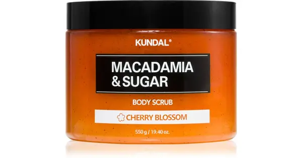 KUNDAL Macadamia & Sugar Cherry Blossom sugar scrub with shea butter 550g