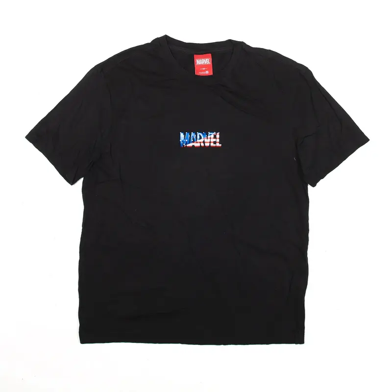 MARVEL T-Shirt Black USA Short Sleeve Mens M