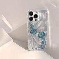 Jellyfish Pattern Phone Case, Decorative Smartphone Protector Cover, Phone Accessories Compatible with iPhone 11 12 13 14 15 ...