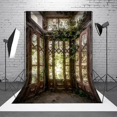 Aperturee Shabby Abandoned Vine Greenhouse Photography Backdrop | Photo Studio Background | Diy Photography Backdrop | Photog...