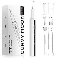 CURVY MOON Tartar Remover, Plaque Remover, 5 Modes and 4 Heads, Home Teeth Cleaner Oral