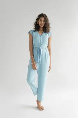 Evening Chai Jumpsuit in Blue Denim | Color: Ocean Blue | Size: XL