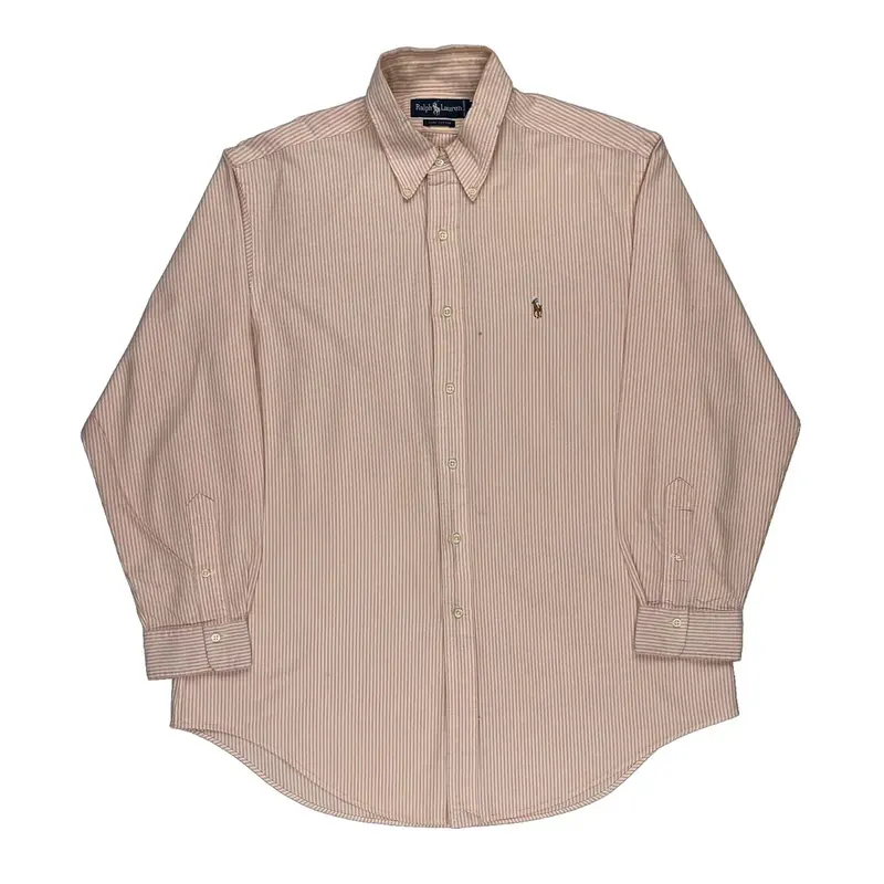 Ralph Lauren Striped Shirt - XL Beige Cotton | Size: x-large