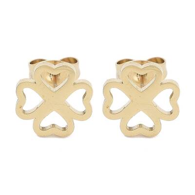 PVD Vacuum Plating 304 Stainless Steel Stud Earrings for Women