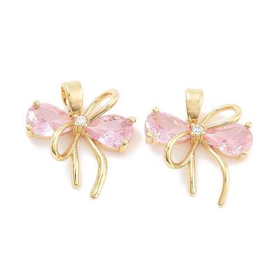 Brass Micro Pave Cubic Zirconia Pendants