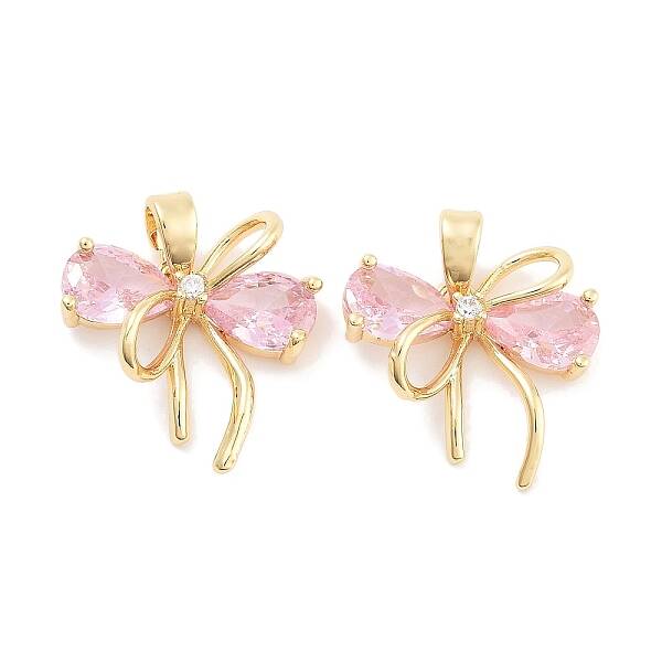Brass Micro Pave Cubic Zirconia Pendants