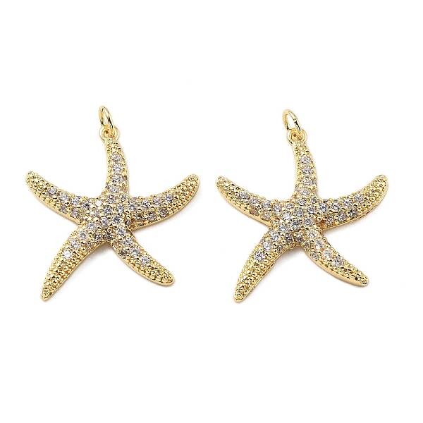 Brass Micro Pave Cubic Zirconia Pendants