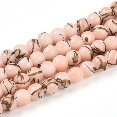Baking Painted Glass Beads Strands