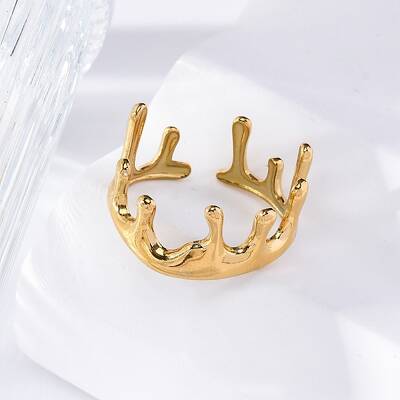 Marine Animal Theme 304 Stainless Stee Open Cuff Rings