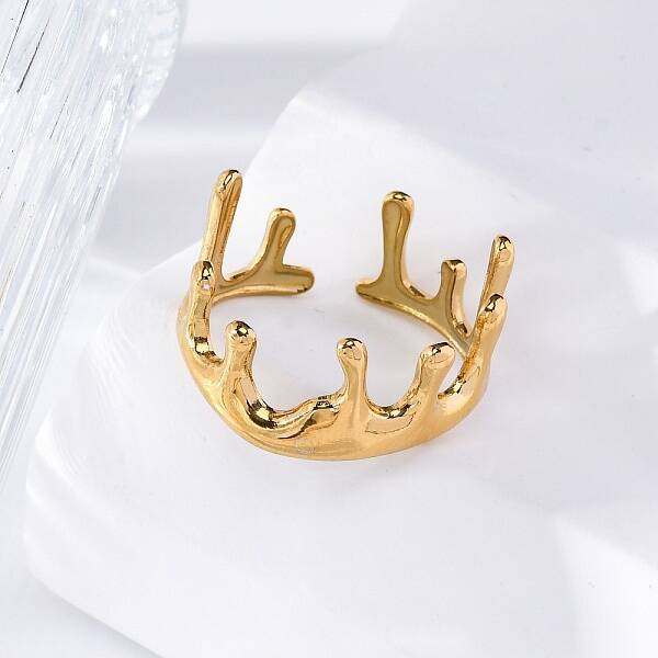 Marine Animal Theme 304 Stainless Stee Open Cuff Rings