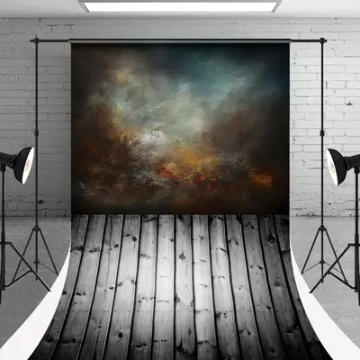 Old Master Black Wood Texture Sweep Backdrop Photo Shoot