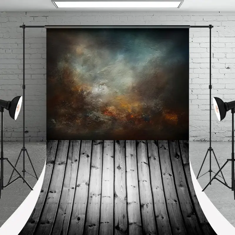 Old Master Black Wood Texture Sweep Backdrop Photo Shoot