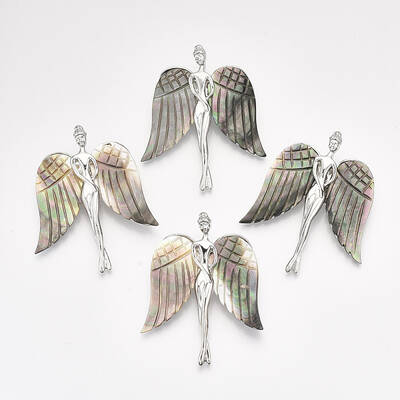 Black Lip Shell Brooches/Pendants