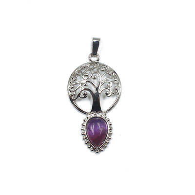 Natural Amethyst Teardrop Pendants