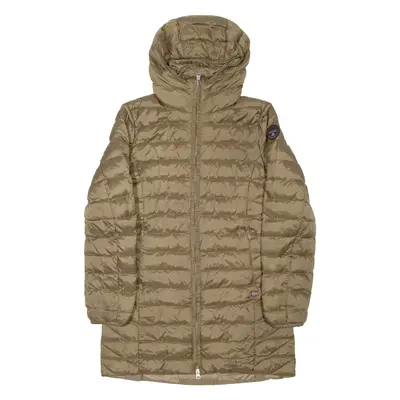 NAPAPIJRI Womens Puffer Jacket Brown Hooded M