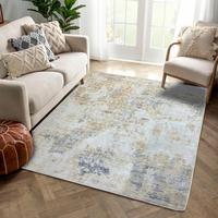 Modern Abstract Pattern Large Rug, Soft Area Rug with Anti-slip Base, Decorative Carpet for Home Living Room Bedroom, Elevate...