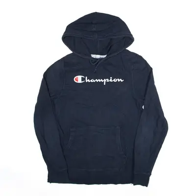 CHAMPION Hoodie Blue Pullover Mens S