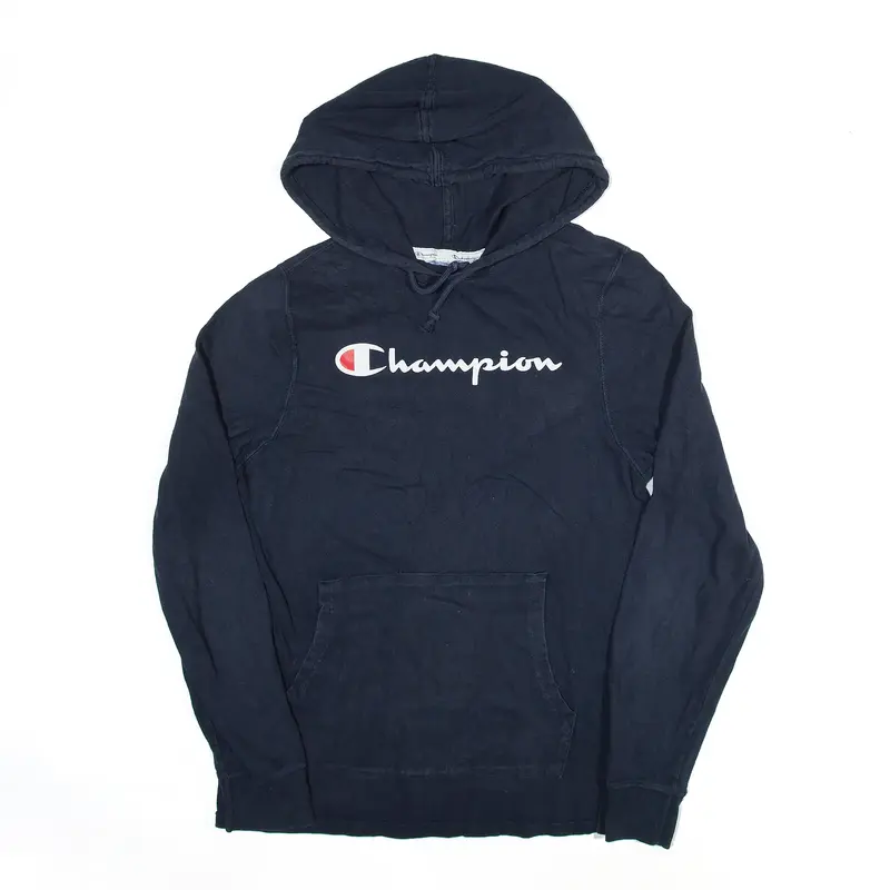 CHAMPION Hoodie Blue Pullover Mens S