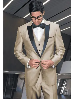 Mens Tan Groomsmen Tuxedos
