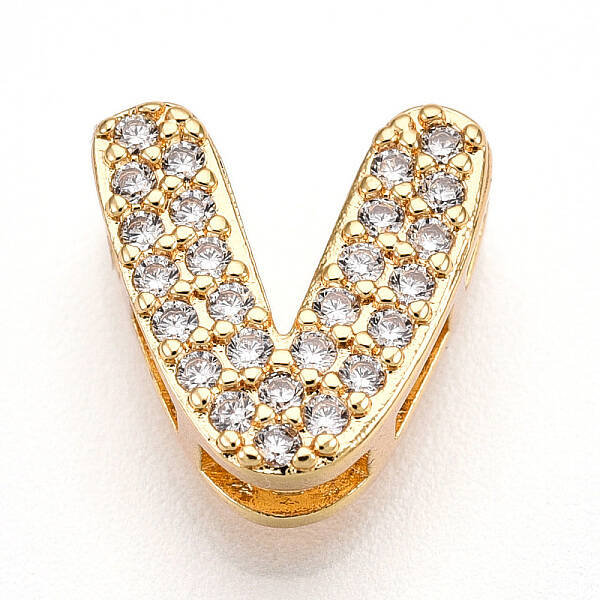 Brass Micro Pave Cubic Zirconia Charms