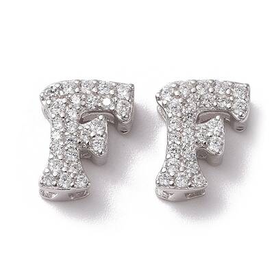 925 Sterling Silver Micro Pave Cubic Zirconia Beads