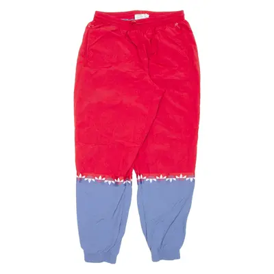 ADIDAS Womens Track Pants Red Tapered L W29 L30