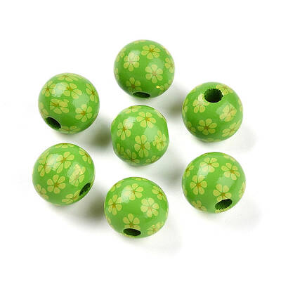 Easter Theme Printed Wood Beads