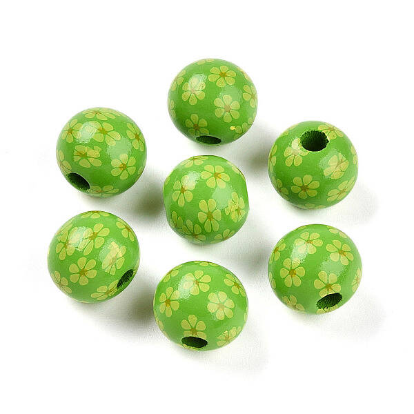 Easter Theme Printed Wood Beads
