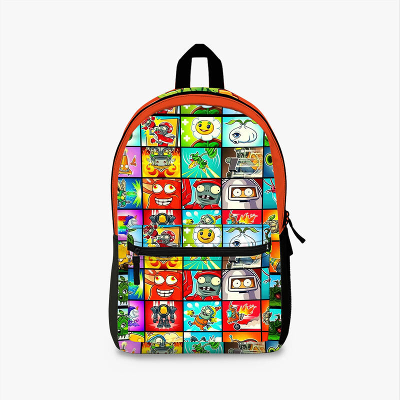 Colorful Pattern Plants Vs Zombies 3 Backpacks