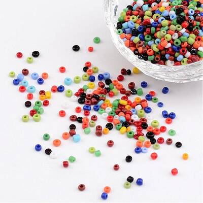 12/0 Opaque Colours Round Glass Seed Beads