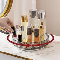 Rotatable Vanity Desk Jewelry Display Stand for Summer Gift, 1 Count Large Capacity Table Perfume Cosmetic Storage Box, Styli...