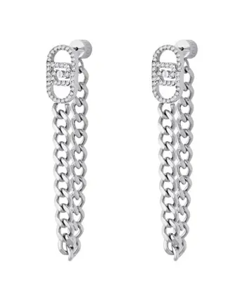 Liu Jo Orecchini Lunghi In Acciaio Con Catene Pendenti Lj3054