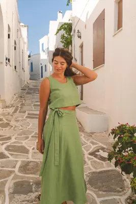 IRIS skirt in Matcha Green | Size: M