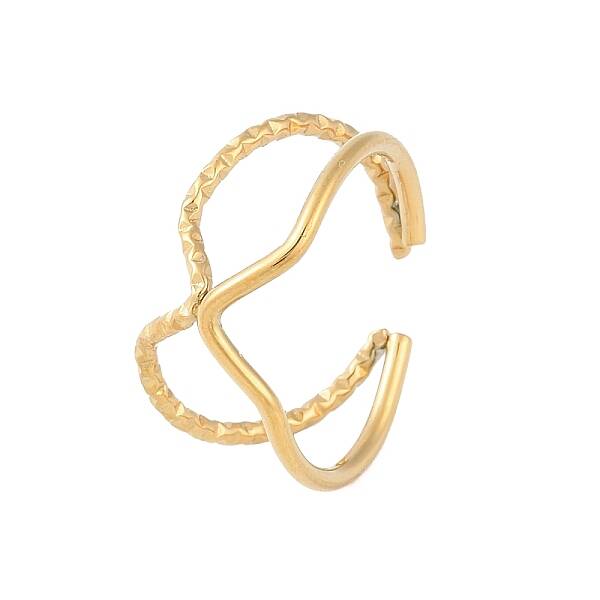 Ion Plating(IP) 304 Stainless Steel Open Cuff Rings