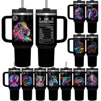 Constellation Pattern Tumbler, 1 Count Stainless Steel Double Wall Vacuum Insulated  Vacuum Flask, Portable Drinking Cup Cont...
