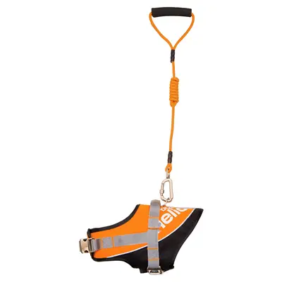Helios® Bark-Mudder 2-in-1 Dog Leash & Harness - Blue - Medium