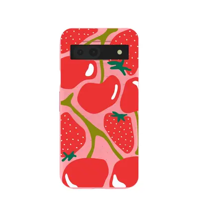 Bubblegum Pink Cherry Berry Google Pixel 8a Case
