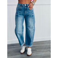 Risen Medium Beyond The Barrel Cuffed Jeans (Reg & Plus)