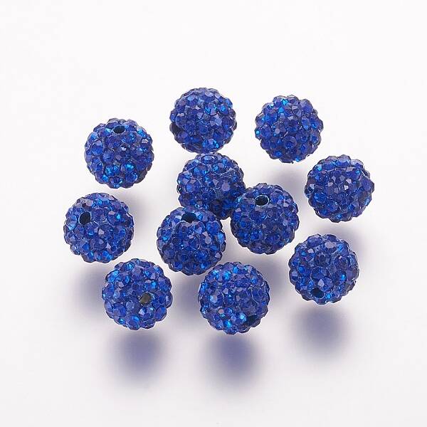 Polymer Clay Rhinestone Beads