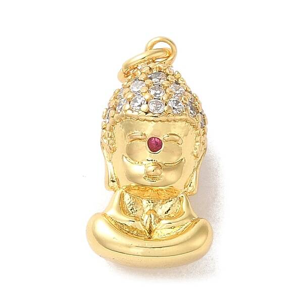 Brass Micro Pave Clear Cubic Zirconia Pendants