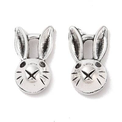 Tibetan Style Zinc Alloy Bunny Pendants