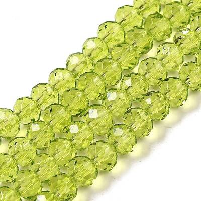 Transparent Baking Paint Glass Beads Strands