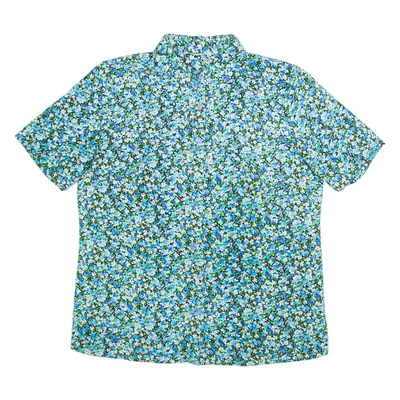 Womens Shirt Blue Viscose Floral M