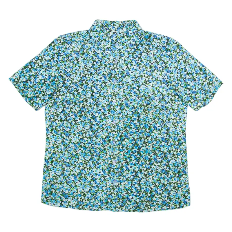 Womens Shirt Blue Viscose Floral M